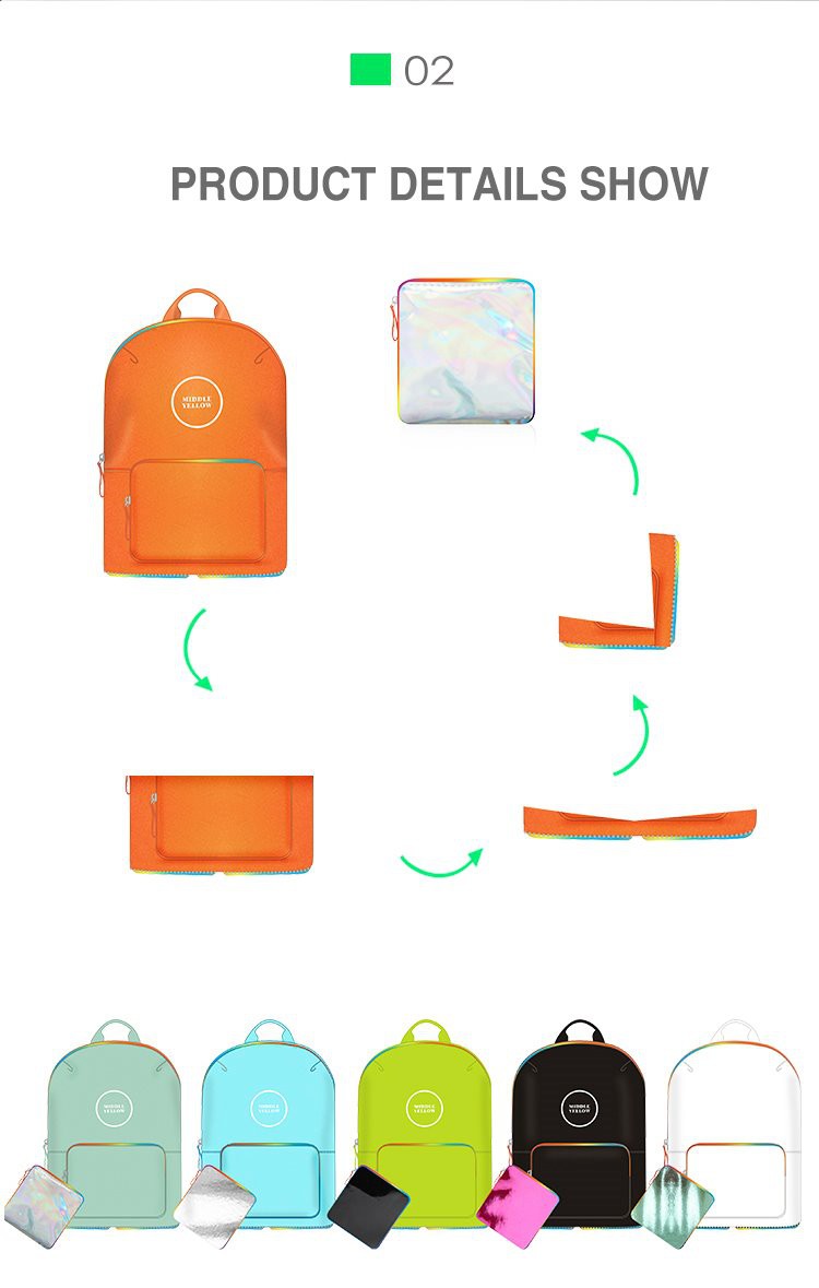 blue and orange backpack