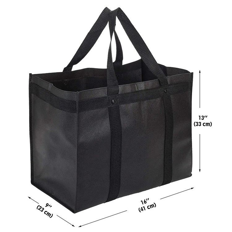 black foldable tote bag